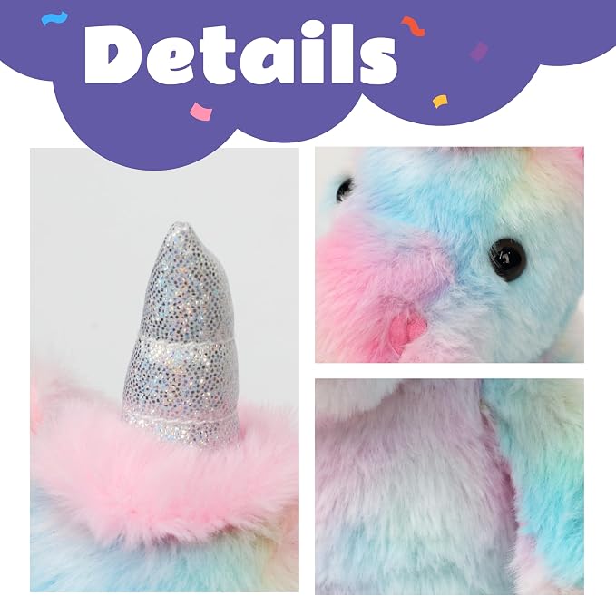 Talking Unicorn Repeat What You Say Musical Stuffed Animal Shaking Singing Plush Toy Electric Interactive Animated Plushies Gifts for Kids Girls Boys