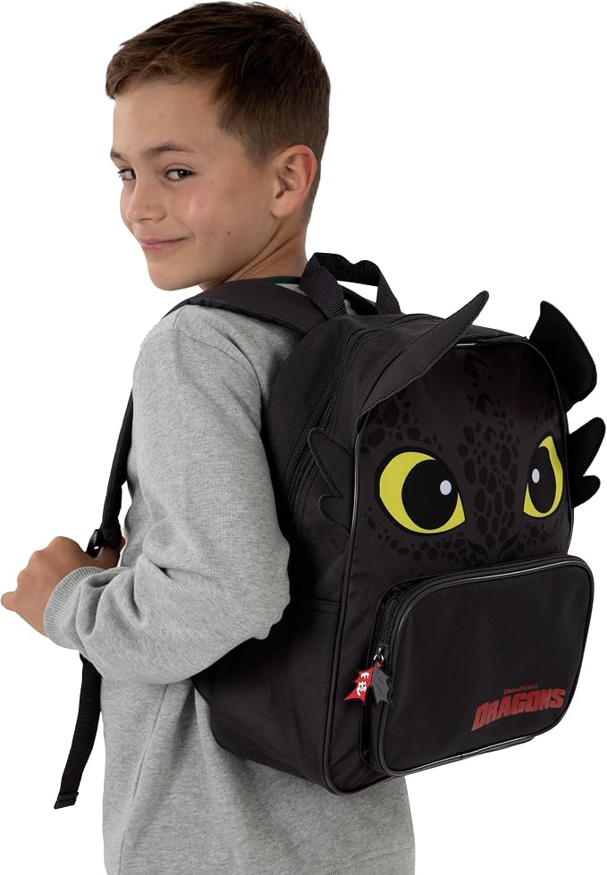 How To Train Your Dragon Boys Backpack, Toothless Kids Bag, Dragon Backpack For Boys, One Size Gray