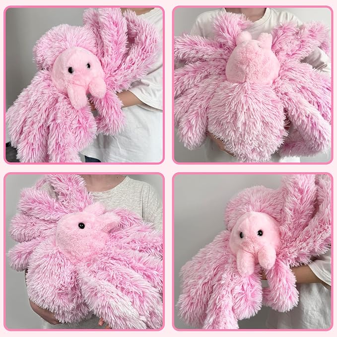 CSVBTRF Weighted Stuffed Animal, 4.2 lbs 19" Spider Plush Hugging Pillow for Kids Gift - Spider Stuffed Animal