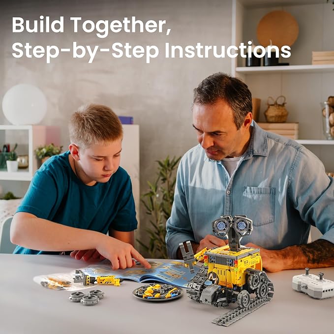 Sillbird Robot Building Kit with Remote Control Gifts for Kids Boys Ages 8-13, Coding STEM Robotic Racer Car Toys for Birthday, Build 6in1 Model with 631 Pieces