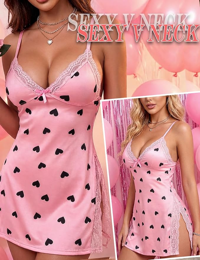 Avidlove Women's Lingerie Sexy Nightwear Spaghetti Strap Nightgown Babydoll Chemise