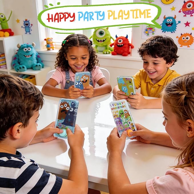Cleboen 12 Pack Handheld Water Games for Kids, Water Ring Toss Handheld Games Monster Party Favors Goodie Bag Stuffers Classroom Rewards for Boys Girls, Stress-Relief Car Games Travel Toys for Kids