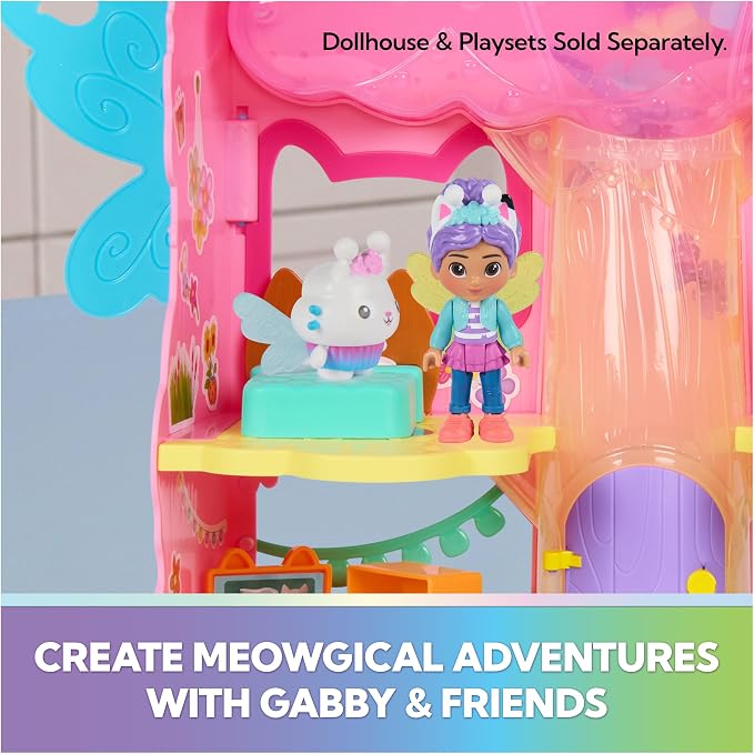 DreamWorks Gabby's Dollhouse Fairylandia Fairy-riffic Friends Pack with 6 Figures and Surprise Accessory, Pretend Play Toys and Doll House Characters for Kids, Ages 3+