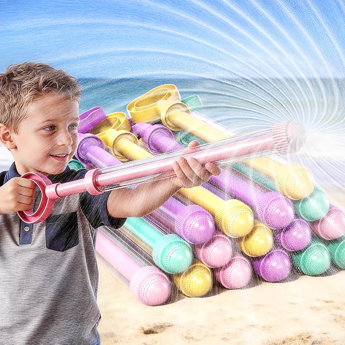 16 Pack Firework Spray Water Toys, Creativity Squirt Water Blaster Guns for Kids Adults, Firework Spray Water Soaker Toy Toys for Pool Party Outdoor Summer Water Games
