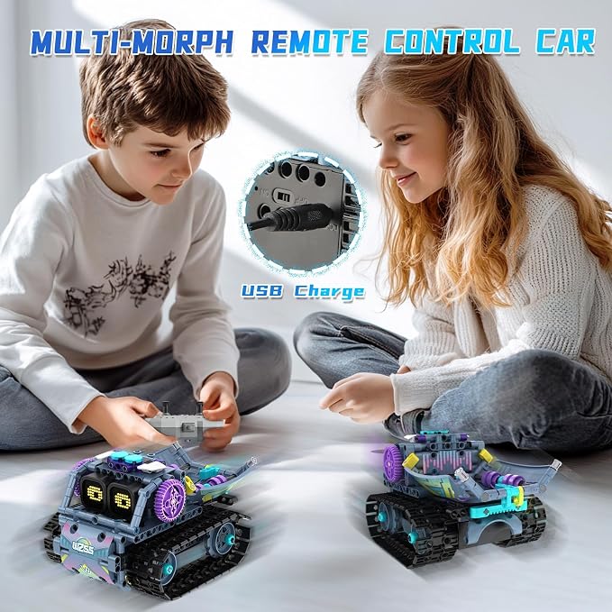 STEM Robot Building Kit for Boys Ages 8-12, 3 in1 Robotics Toys with Remote & App-Controlled, 433 Pieces Buildable Robotics Coding Toy Sets for Kids Boys Girls Birthday Gifts