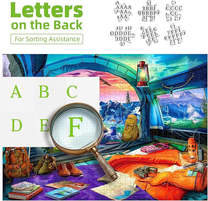 1000 Piece Jigsaw Puzzles for Adults, Mountain View Camping Puzzle, AImpossible Hard Difficult Challenging Puzzles for Adults, Gift for Adult Jigsaw Puzzle Lovers, 27.5 x 19.7 inch