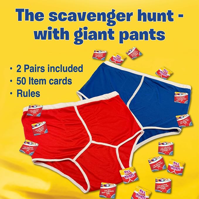 TOMY Fill Your Pants Game - Simple and Fast Paced Family Games for Kids and Adults - Kid Gifts and Activities for Family Night - Ages 6 Years and Up