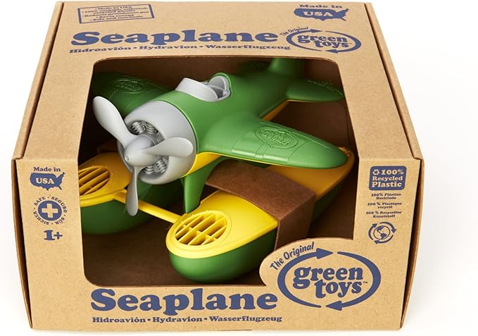 Green Toys Seaplane in Green Color - Bpa Free, Phthalate Free Floatplane for Improving Pincers Grip. Toys and Games