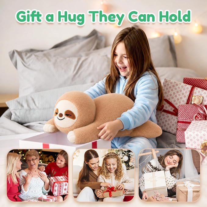 Sloth Weighted Stuffed Animal, Soft Plush Toy Gift (10.6 Inch, 0.7 Lbs)