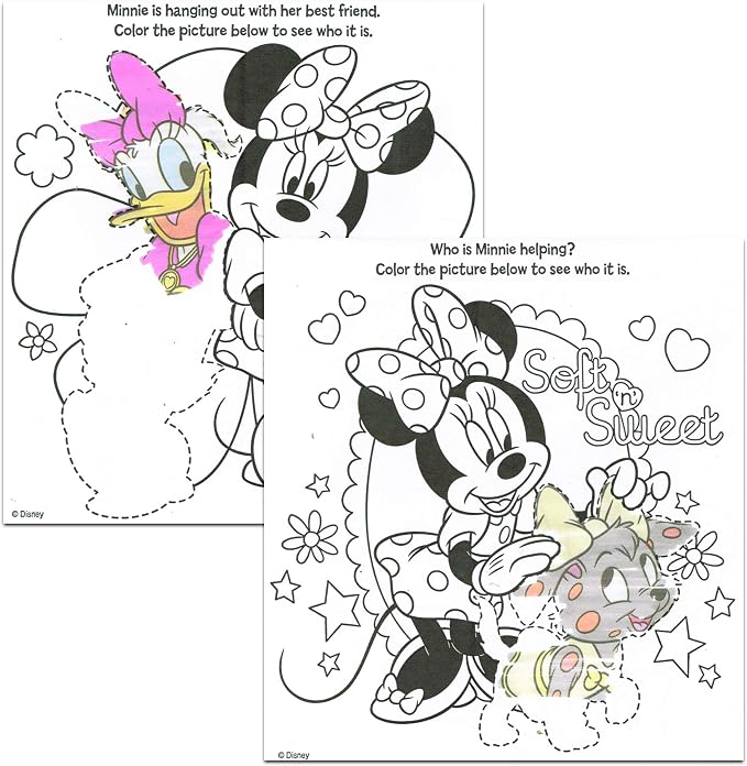 Disney Minnie Mouse and Mickey Mouse Imagine Ink Coloring Book Set for Girls Boys ~ 12 Pack No Mess Coloring Books with Minnie Stickers (Minnie Mouse Mickey Mouse Party Favors Bundle)