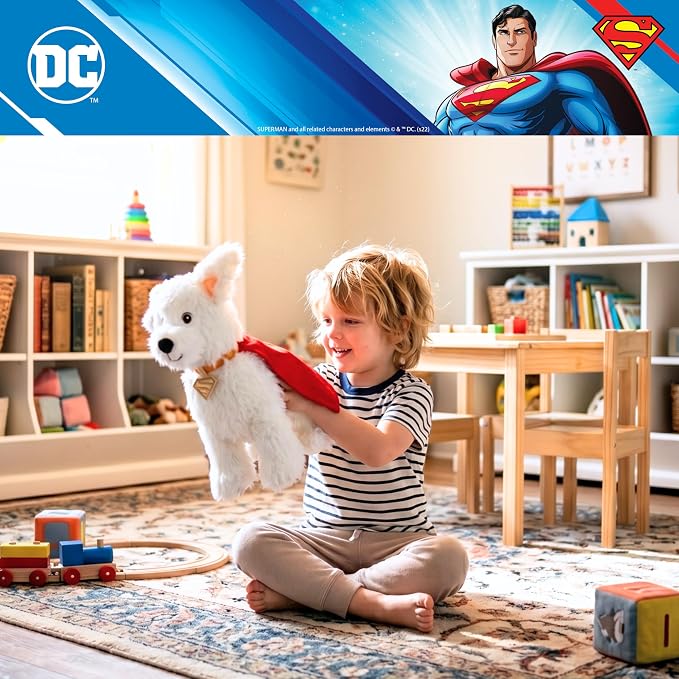 Krypto Superman DC Comics Kids Bedding Super Soft Plush Cozy Cuddle Pillow, Dog, (Officially Licensed Product) by Franco