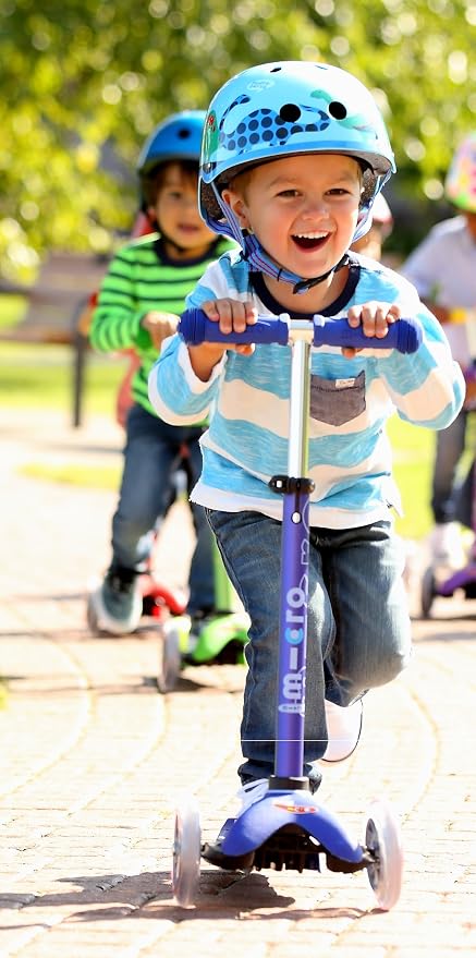 Micro Kickboard | Mini Kids Scooter for Ages 2-5 | Children up to 110 lbs | 3 Wheel Lean-to-Steer Design | Adjustable T Bar | Smooth Ride PU Wheels | Swiss Design