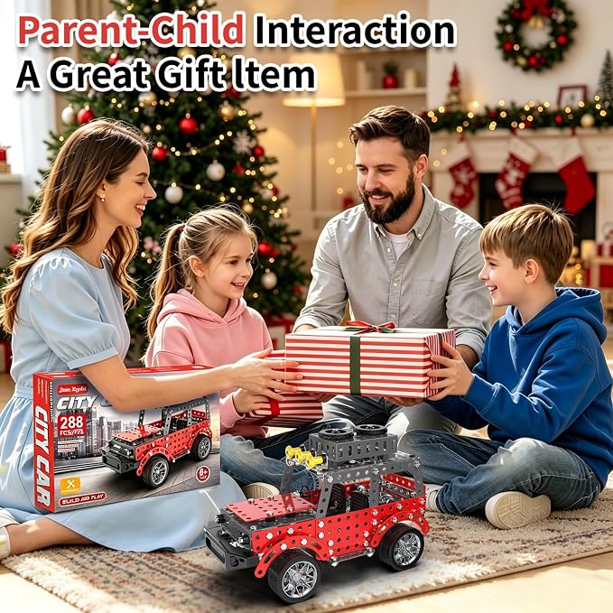 Jixin Xyzhi 3D Metal Model Kit Off-Road Car Building Set for Kids & Adults Ages 8+ – STEM Engineering DIY Assembly Toy with Tools for Family Fun & Gift Giving (Big Off-Road car)