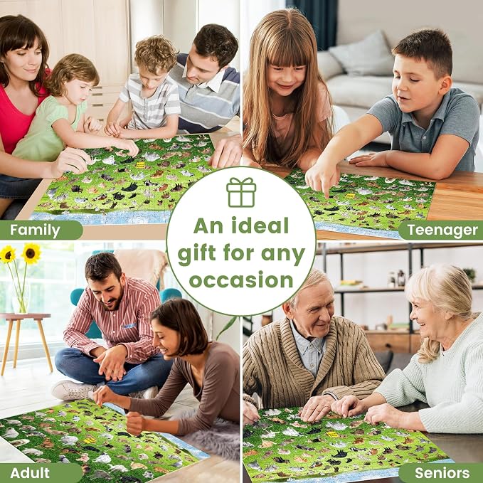 1000 Pieces Puzzles for Adults, Pooping Puppies Puzzle, Dogs Jigsaw Puzzles 1000 Pieces, Funny Gifts for Dog Lovers Friends, Perfect White Elephant Gag Gift, Dog Puzzle as Funny Home Party Decorations