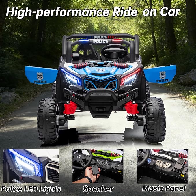 4WD UTV 24V Ride On Toys for Big Kids Ride On 2 Seater Ride On Toys Kids | 2 Seater Ride On Car for Kids Side-by-Side UTV Electric Cars for Kids Electric Ride Car Ride On Toys for Kids 4-8