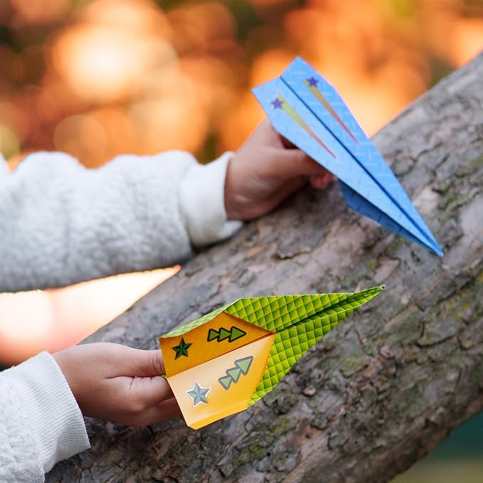 Creativity for Kids Paper Airplane Squadron - Create 20 Paper Airplanes | Fun Summer Crafts | Mini Craft Kit for Boys, Small Gift for Boys, Kids Activities (Ages 6+)