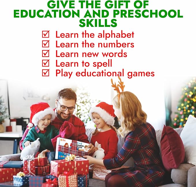Just Smarty Interactive Alphabet Wall Chart | Talking ABCs & 123s Music Poster with Interactive Light | Toddler Alphabet Learning | Best Educational Gift for Boys & Girls Ages 2 3 4 5 | Letter Sounds | Talking ABCs & 123s, Music Poster with Interactive...