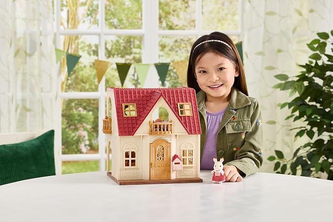 Calico Critters - Red Roof Home - Cozy Cottage - 2026 Edition Dollhouse – Kids Pretend Play House, Miniature Home Playset, Expandable Design, Ages 3+