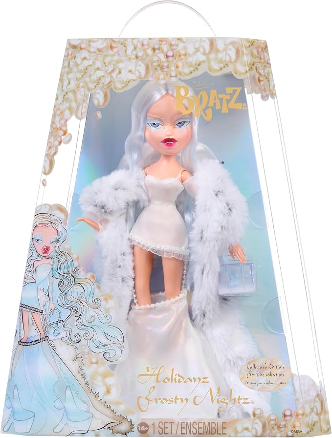 Bratz 2025 Holidayz Frosty Nightz Cloe Collector Doll with Premium Fashions and Accessories | Premium Fashions, Accessories
