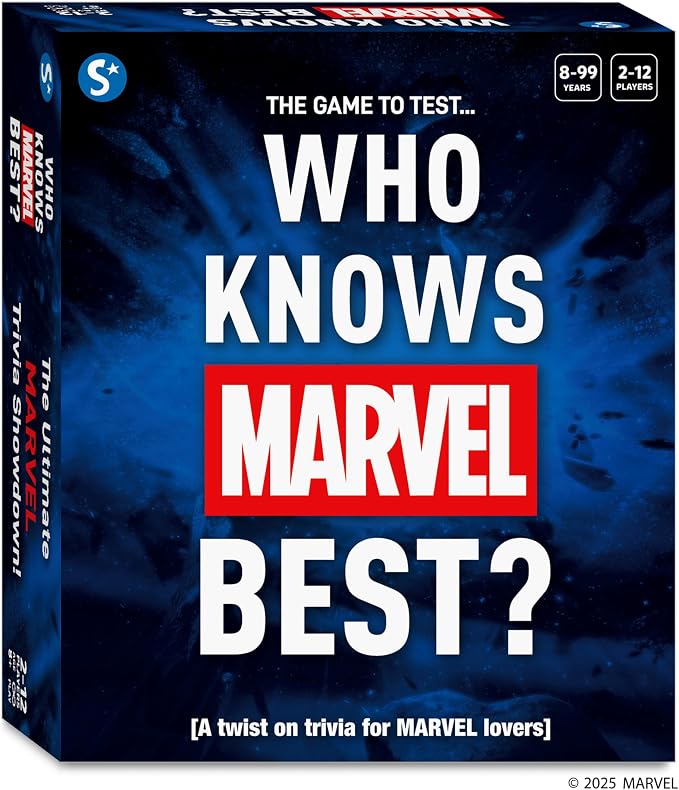 Skillmatics Card Game - Who Knows Marvel Best, Family Party Game for Boys, Girls, Teens, Adults Who Love Avengers, Spiderman, Iron Man, Hulk, Fun for Game Night, Gifts for Ages 8, 9, 10 and Up