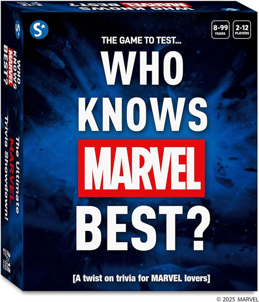 Skillmatics Card Game - Who Knows Marvel Best, Family Party Game for Boys, Girls, Teens, Adults Who Love Avengers, Spiderman, Iron Man, Hulk, Fun for Game Night, Gifts for Ages 8, 9, 10 and Up
