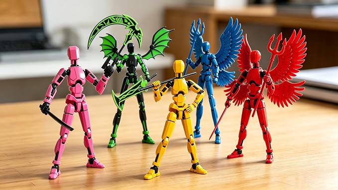 2026 New Assembly Required-Titan 13 Action Figure,Dummy Robot 13 Action Figures Set,3D Printed Multi-Jointed Action Figures,Nova 13 Action Figure for Collectors Desktop Decorations(Blue Angel)