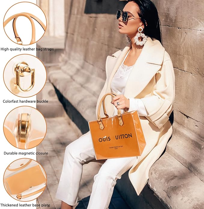 Clear PVC DIY Tote Bag Handbag Making Kit Handmade Gift Bag Craft Accessory Tool Set Birthday Holiday Gift Bag