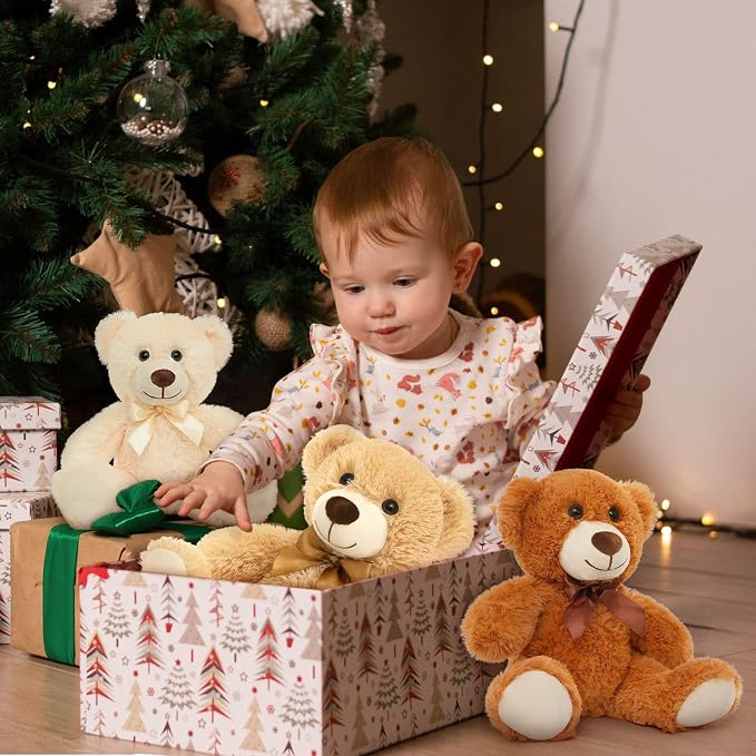 MaoGoLan 9 Pack Bulk Teddy Bears Stuffed Animals 14 inch Plush Teddy Bear Stuffy Gift for Valentines Christmas Mother's Day Girls Birthday Baby Shower Decor (Machine Washable)