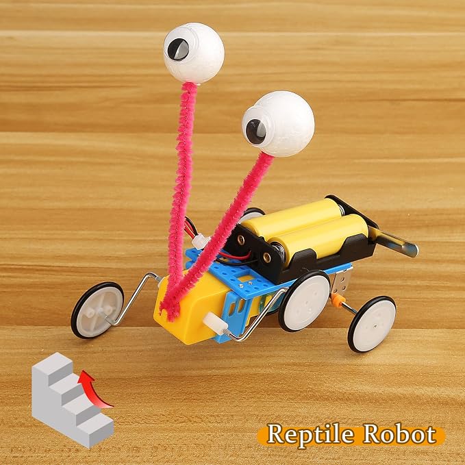 4 Set Bulk Robot Kits for Kids 8-12, STEM Crafts Robotics Science Projects STEM Toys for Boys Girls, Electronics Building Craft Kit Classroom Activities 1st 2nd 3rd Grade 8 9 10 11 12 Year Old