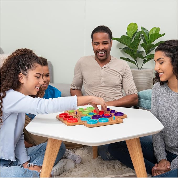 Spin Master Games, Otrio Wood Strategy Game, Interactive Puzzle Game, STEM Activity, 2 Players, for Ages 8 &Up
