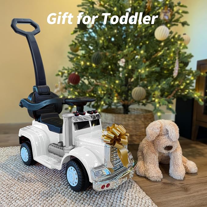 Outfunny 3-in-1 Ride on Push Car for Toddler 1-3 Years with Handle & Music