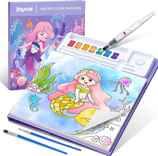 JoyCat Paint with Water Coloring Books for Toddlers, Watercolor Painting Sets for Kids Ages 3-5 4-8, Arts and Crafts Drawing Activities Toy Birthday Gifts for Boys Girls (Underwater World)