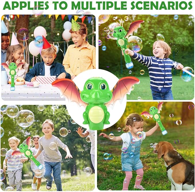 Chridark Dinosaur Bubble Wand Toys for Kids Age 3 4 5 6 7 8 Years Old: Bubbles Machine for Kids, Toddler Outdoor Toys, Gifts Birthday Presents for 3 4 5 6 Year Old Boys Girls