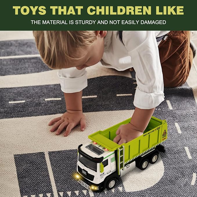 Dump Truck Toy for Boys-1:40 Simulation Model, Educational Construction Toys with Realistic Lights & Sounds, Perfect Christmas Birthday Gifts for Kid Ages 3 4 5 6 7 8 Years Old (Dump Truck)