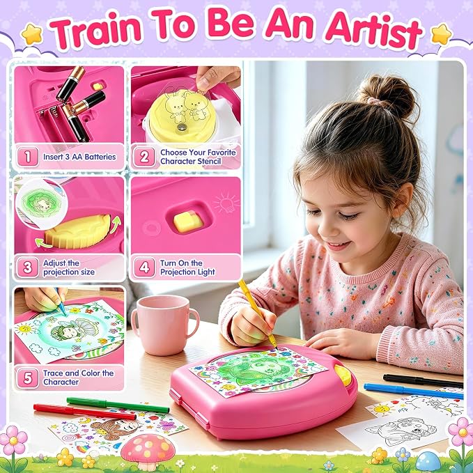 PLAY Light Up Tracing Pad for Toddlers, LED Drawing Tablet with Light Box, Portable Tracing Board Christmas Birthday Gift for Age 3+ Boys Girl