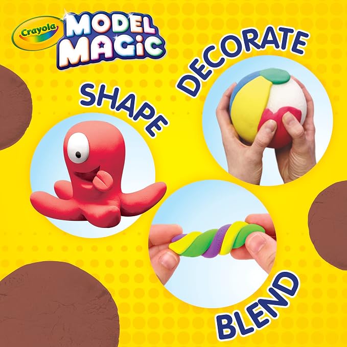 Crayola Model Magic 4-Ounce, Earth Tone, Modeling Clay Alternative