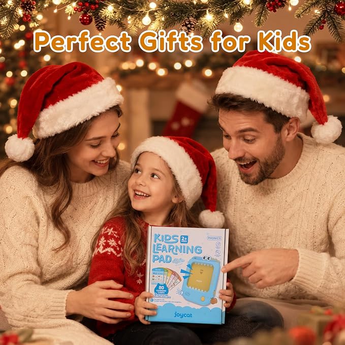 JoyCat Kids Learning Tablet, Phonics Learning Pad with 156 Pages Talking Flash Cards, 5 Level Progress Phonics Educational Toy, Learn to Read, Birthday Gift for Boys Girls Ages 3-8