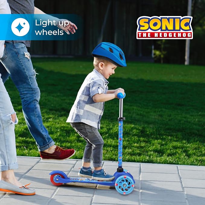 Kick Scooter for Kids, 3 Wheel Self Balancing, Light Up LED Wheels