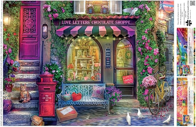 Buffalo Games Aimee Stewart - Chocolate Shoppe - 1000 Piece Jigsaw Puzzle - Multicolor, 26.75 x 19.75 in - 1000 Piece Puzzle for Adults - Full Color Poster - High Resolution Artwork