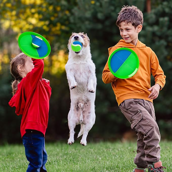 Toss and Catch Ball Set & Paddle Ball, Beach Pool Toys Outdoor Games for Kids Toys, Outside Family Lawn Yard Games, for Boys Girls 3 4 5 6 7 8 9 10 11 12 Years Old