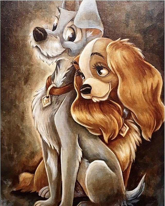 JAKI Diamond Art Painting Kits for Adults-Dog Diamond Painting Kits,Square Full Drill Diamond Art for Home Wall Decor(12x16inch)