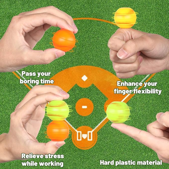 SCIONE 36 Pack Baseball Party Favors for Kids 4-8 8-12 Baseball Sports Fidget Spinner Toys Bulk, Stress Balls, Goodie Bag Stuffers Classroom Prizes Return Gifts for Kids Birthday Party