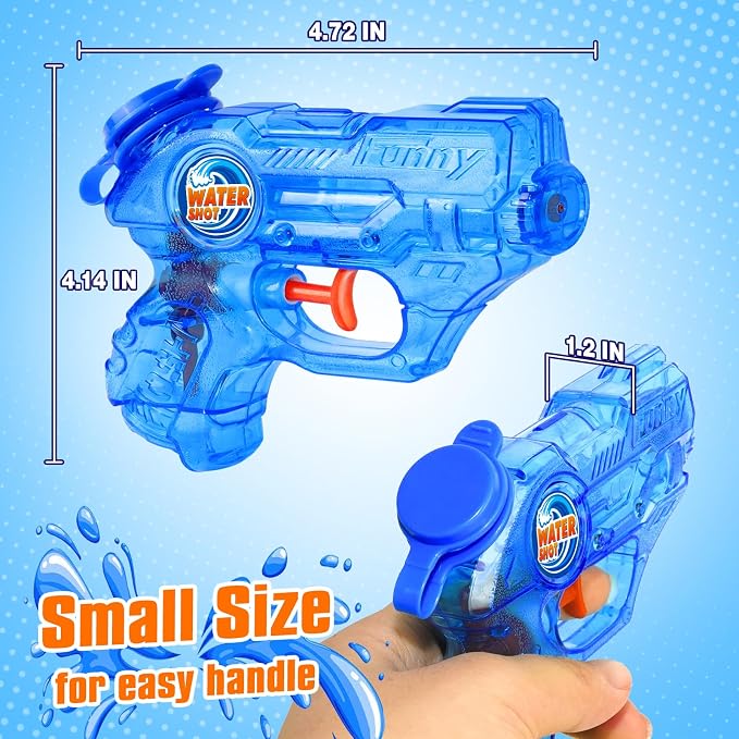 Mini Water Gun for Kids Toddler: 8 Pack Water Guns Soaker Squirts Blasters with Trigger for Boys Girls Summer Outdoor Swimming Pool Water Fighting Toys
