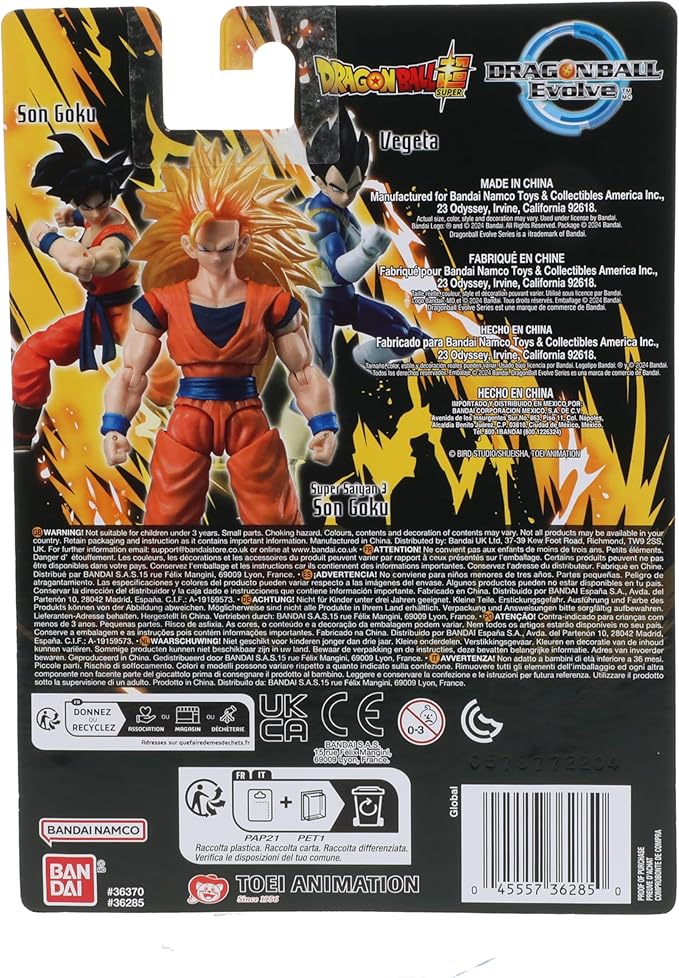 Bandai - Dragon Ball Super - Evolve - 5" Super Saiyan 3 Son Goku Action Figure