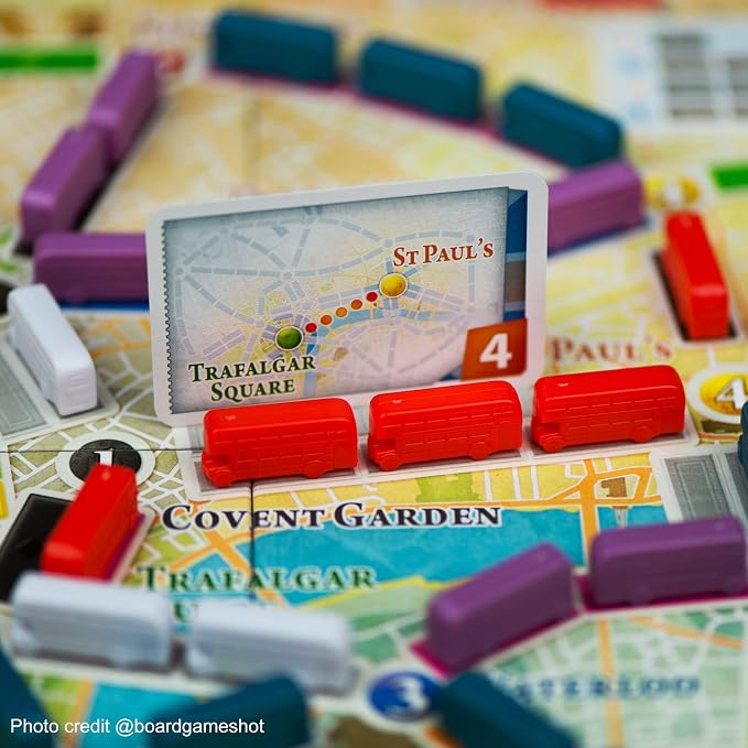 Asmodee Ticket to Ride London Board Game - Train Route-Building Strategy Game, Fun Family Game for Kids & Adults, Ages 8+, 2-4 Players, 10-15 Minute Playtime