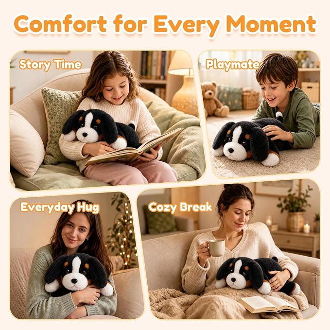 Bernese Mountain Dog Weighted Stuffed Animal Plush Toy(10.6 Inch, 0.7 Lbs)