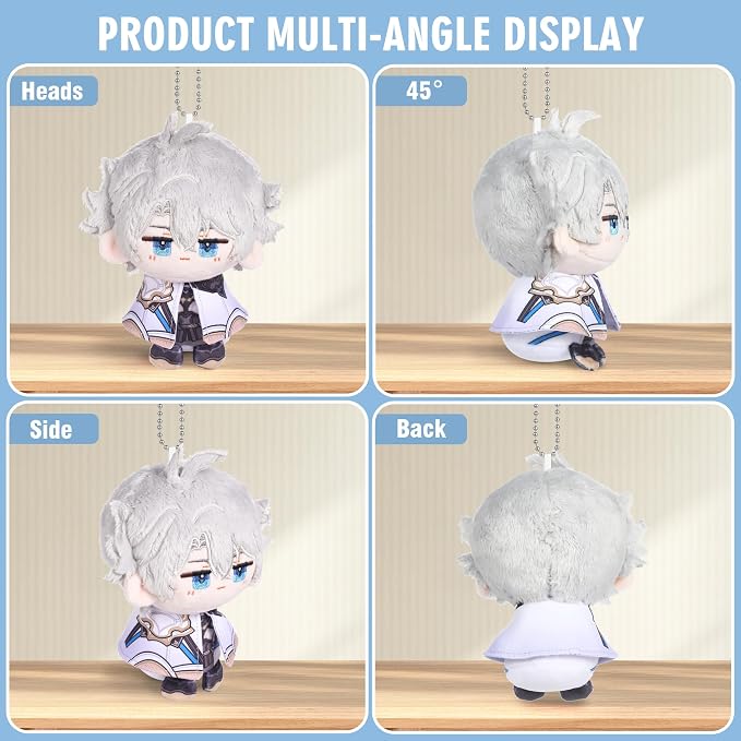 UTIEHD Anime Game HSR Character Keychain Pendant, 4 Inch Collectible Figure for Backpacks Bags and Keys for Fans