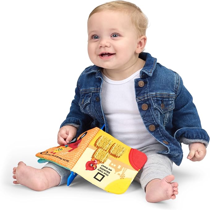 Baby Einstein Farm Explorers Shapes at The Farm Teether Book, Multisensory, Ages Newborn and Up