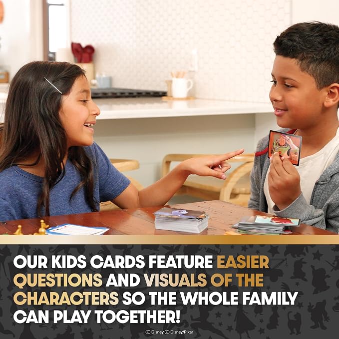 The Magical World of Disney Trivia Games – Board Games for Family Night, Multi-Player, Family Travel Games, Disney Toys, Ages 6+