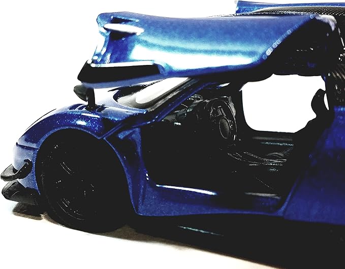 KiNSMART - 2016 Pagani Huayra BC 5" 1:38 Scale Die Cast Metal Model Toy Car w/Pullback Action (Blue)